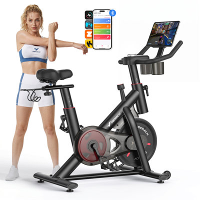 MERACH Indoor Cycling Bike, 300 lb Capacity, Quiet Magnetic Resistance with Tablet Mount for Home