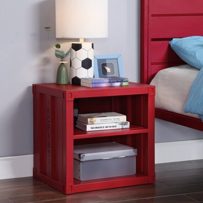 Table de chevet Cargo avec USB, style unique