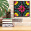 «Floral Fiesta Tile X» par Laura Marshall, art mural sur toile-2000772566