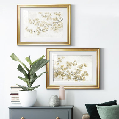 " Neutral Cherry Blossom Composition I " 2 - Pieces