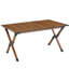 Table de cour légère - pliante en aluminium, brun, H 18,5 po pour le jardin 1 pique-nique portable en charge brune de 120 lb, imperméable