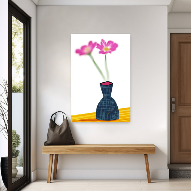 Art contemporain fleur contemporaine, H 60 po x l 40 po