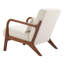 Fauteuil d'appoint rembourré moderne avec dossier pour la chambre à coucher ou le coin lecture
