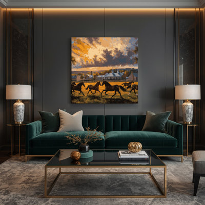 USA State Kentucky Brown Canvas Wall Art