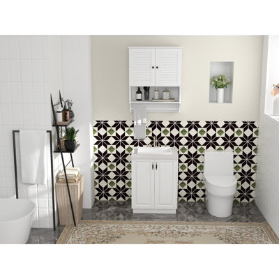 23.6" W Wall Mounted Bathroom Cabinet with 2 Doors