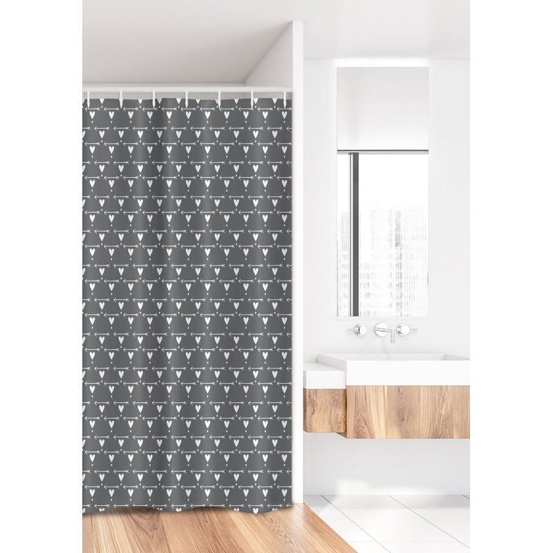Karlov Shower Curtain with Hooks Included, 72" H x 36" W