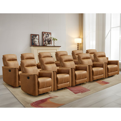 Ensemble de cinéma maison inclinable manuel oscillant de 31,5 po de largeur Tayani (ensemble de 11)