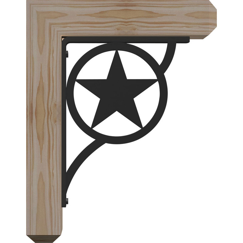 Support simple Ironcrest de 4 po Austin, H 16 po x P 14 po, Sapin Douglas de l 4 po x T 2 po (sciage brut)