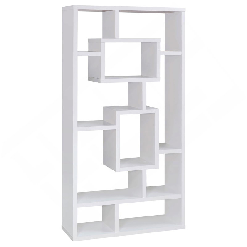 Bibliothèque blanche à 10 tablettes, Blanc