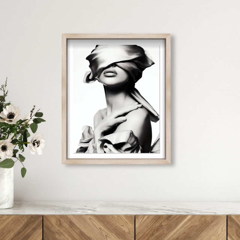 Blinded Grace I Framed Graphic Art, 31.5"H x 25.5"W, Natural Oak Shadowbox