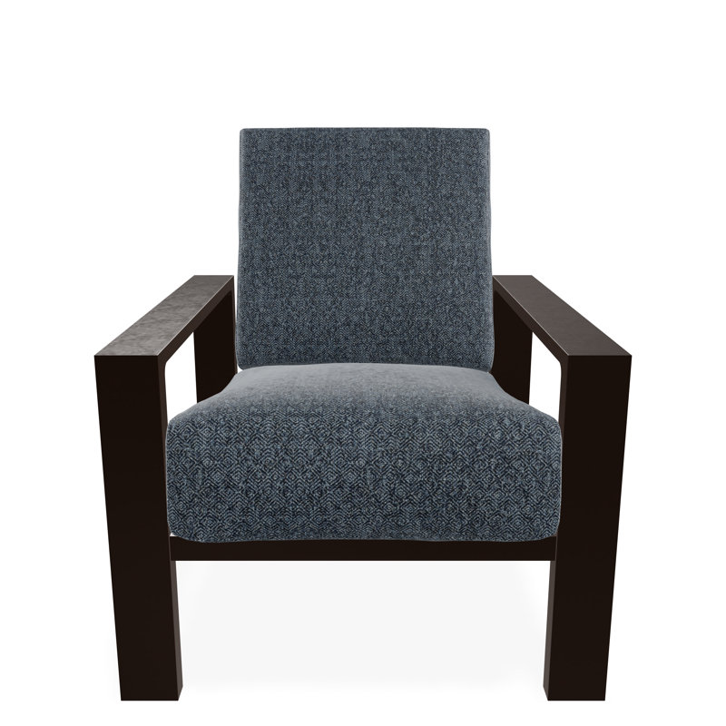 Larssen Deep Seating Cushion Arm Chair, Beachwood, Restore Indigo