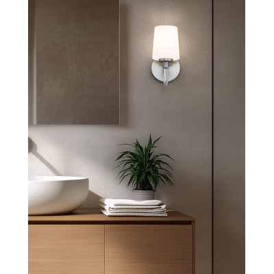 Meuble-lavabo 1 lumière en nickel brossé 5,25 po Kinzie