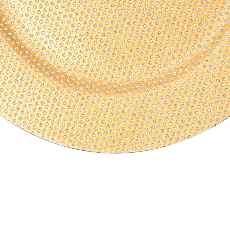 Plat de service en plastique 13 po-argent, Or
