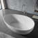 62.99'' X 37.4'' Freestanding Soaking Solid Surface Bathtub With Pop-up Drain And Overflow