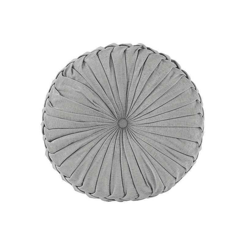 Coussin de sol rond en poly chenille, Gris