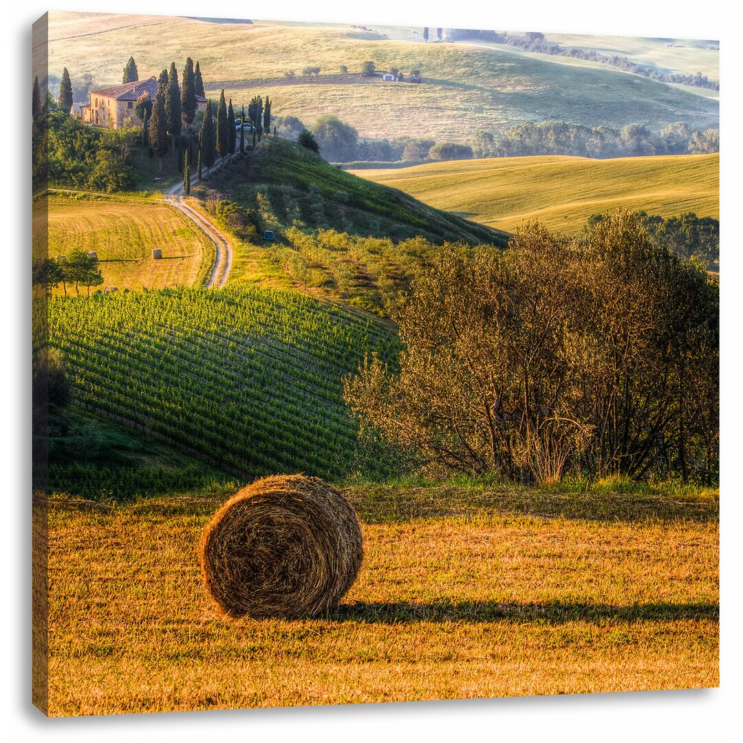 Leinwandbild Italienische Toskana Landschaft