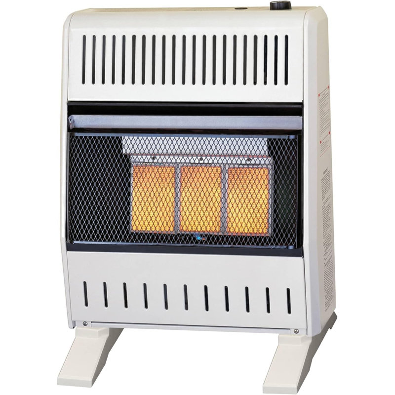 ProCom Heating Ventless Infrared Plaque Heater With Base Feet, T-Stat Control, Natural Gas, 18000 BTU