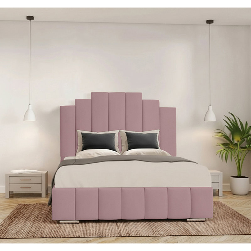 Chazlynn Upholstered Bed, Small Double (4'), Lilac