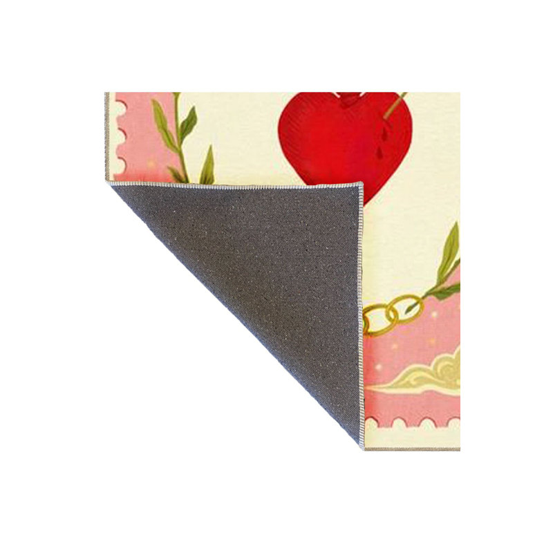 Tapis rose lavable à la machine, Sous-tapis rectangulaire 4 pi 7 po x 6 pi 7 po inc