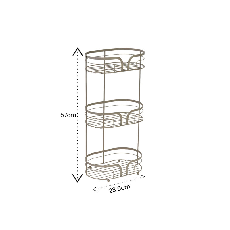 Steel Bathroom Shelves, Beige