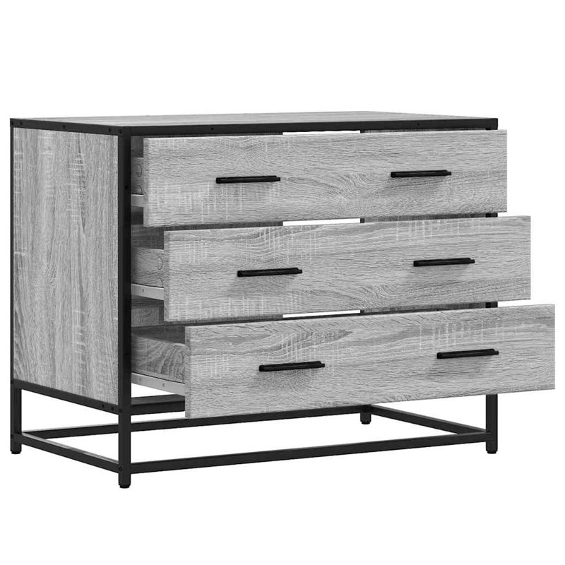 Sharrika Metal Standard Accent Chest, Grey Sonoma