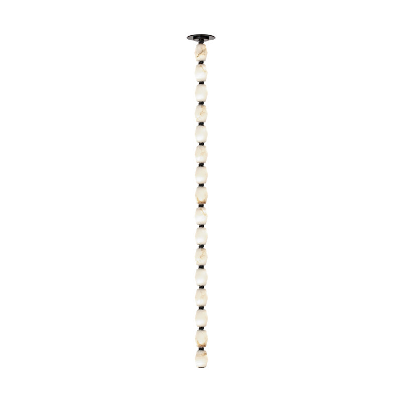 Sean Lavin Collier 48 Pendant in Polished Nickel with Alabaster shade, Bronze, 2700K