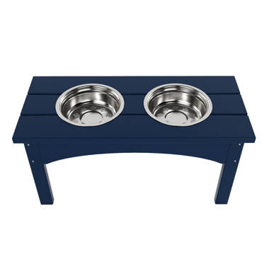 Petmaker Elevated Dog Pet Bowls with Stand - 7-Inch Bamboo Feeder with 2  Stainless Bowls - Hold 20oz 