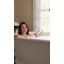 Baignoire de trempage autoportante ovale 61 po avec base en piédestal-133335802