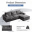 Canapé modulaire désossé désossé pour salon sans assemblage requis-682156866