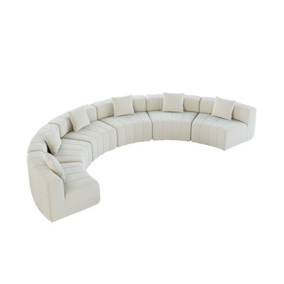 Canapé modulaire courbé en chenille