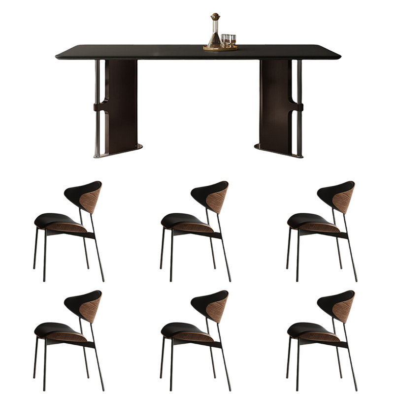 Ensemble de table de salle à manger simple de luxe European Light, H 29,5 po x L 55,1 po x l 31,5 po