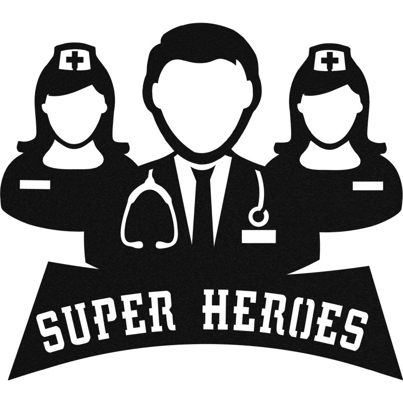 Medic Superheroes Wall Décor, 18" H x 22" W x 0.06" D