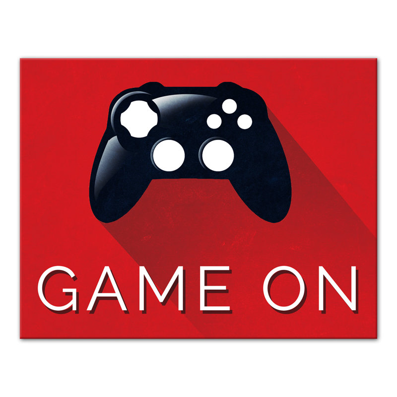 Art sur toile game on toile Brock, Rouge, H 11 po x l 14 po x P 1,25 po
