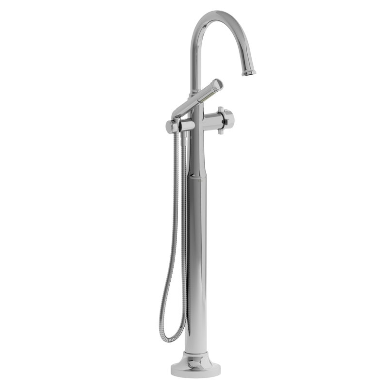 Garniture de robinet de baignoire à un trou avec bec en C Momenti ™, Chrome