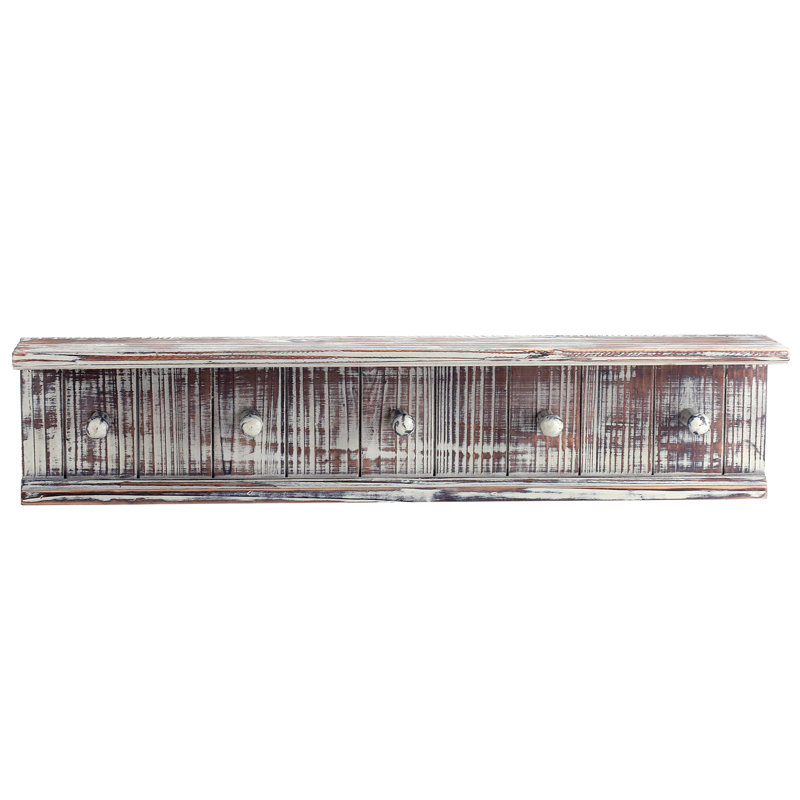 60.9 cm L Wall Mounted Towel Rack, Torched
