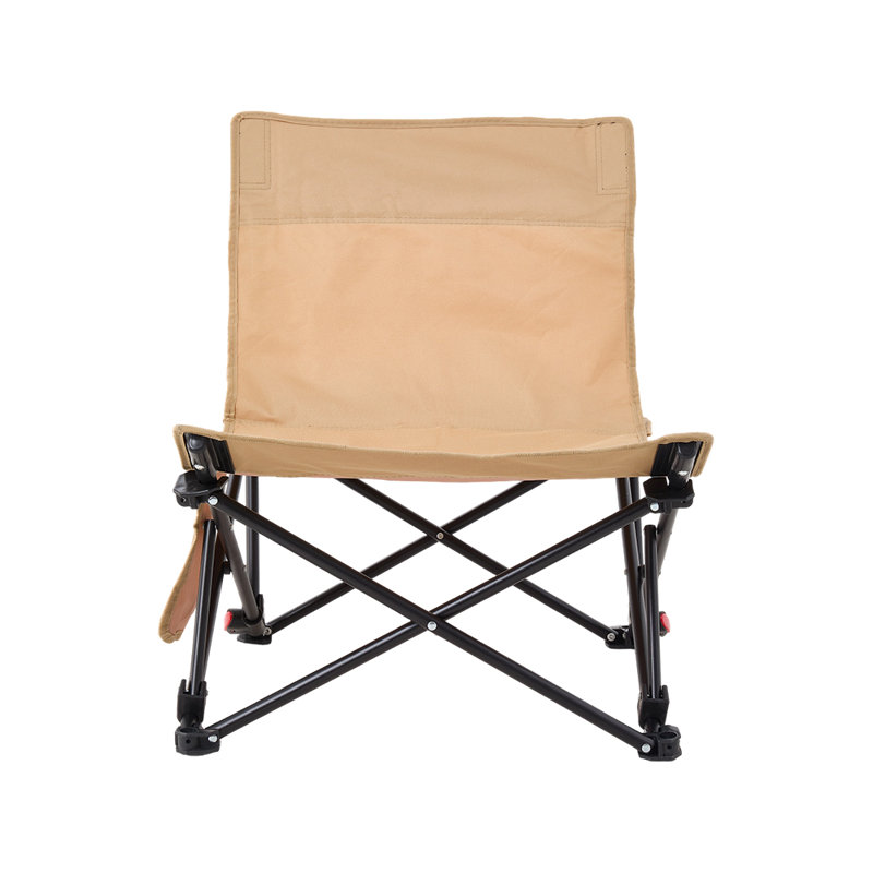 Foldable Low Sling Outdoor Lounge Chair, Khaki