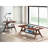 Mid-century Modern Walnut Table - , Rectangular With Storage Space 3 Piece Coffee Veneer,