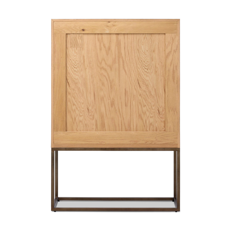 Roman Bar Cabinet, Antiqued Brass Aluminum