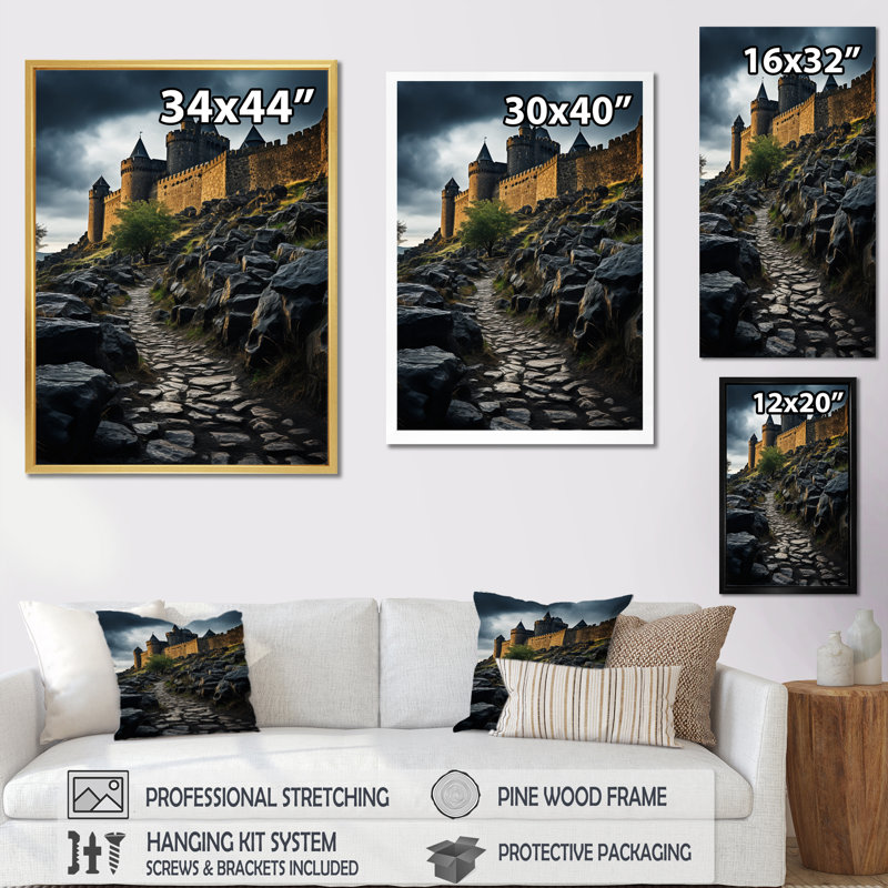Asharoken France, citadelle de citadelle sur toile, H 32 po x l 24 po x P 1 po, Cadre photo noir