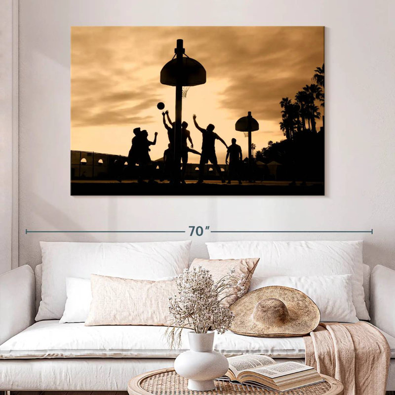 Sireci Playing Basketball, 34" H x 51" W