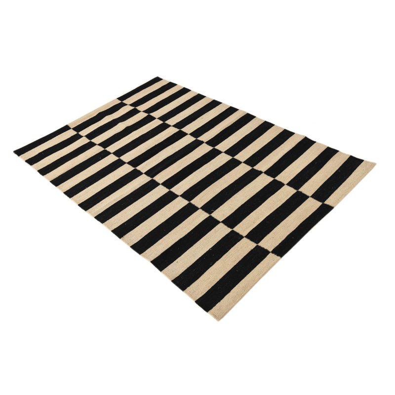 Tapis noir et blanc Orta