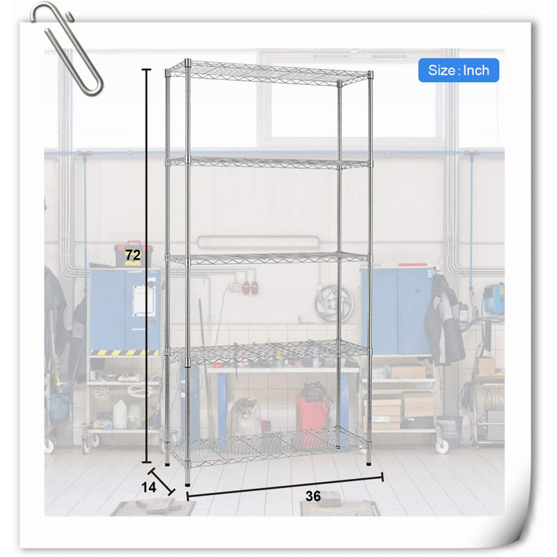 36'' W Metal Shelving Unit