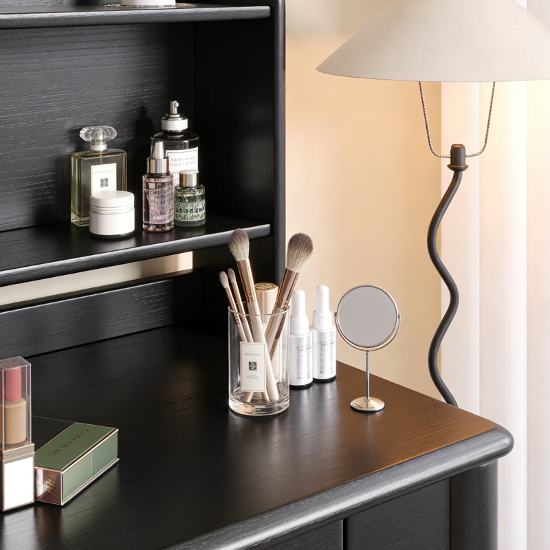 Bureau de maquillage rétro de style français, Noir