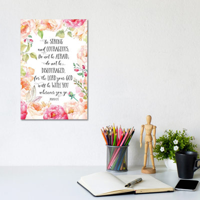 Joshua 1:9 by Eden Printables - Wrapped Canvas Gallery-Wrapped Canvas Giclée