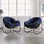 Chaise berçante surdimensionnée en rotin tissé à la main avec coussin rembourré-521257274