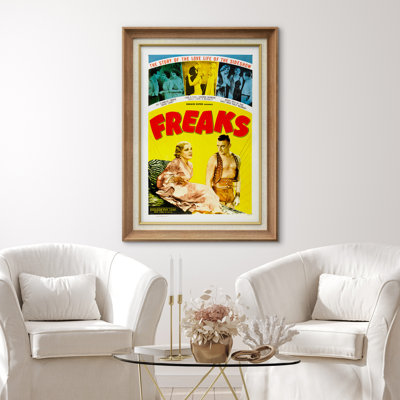 Freaks 1932 Vintage Circus Sideshow Horror Film Poster Artwork, Retro Movie Pictures, Framed Canvas Giclee Print Wall Art