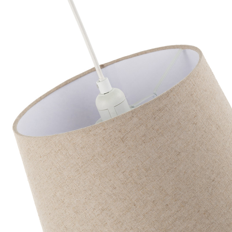 20cm H Fabric Drum Lamp Shade ( No Direct Attachment Method ) in Beige