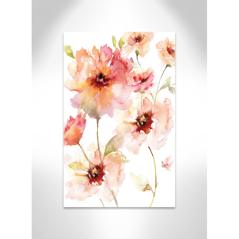 Rouge translucide I - peinture, Toile tendue, H 36 po x l 24 po x P 1,375 po