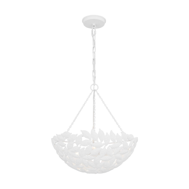 Luminaire suspendu 3 lumières DEL Brierley, Blanc texturé