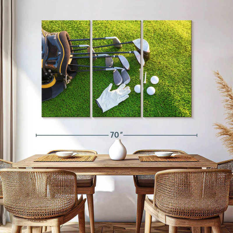 Équipement de golf Sireci sur l'herbe, H 42 po x l 65 po
